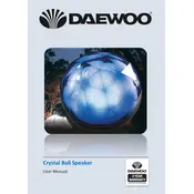 Daewoo Crystal Ball Speaker AVS1410 Speaker manual cover