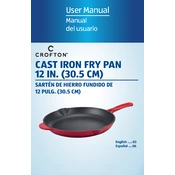 Crofton 43027 Cast Iron Fry Pan manual cover