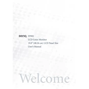 BenQ FP992 manual cover