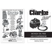 Clarke 2220050 Monza Air Compressor manual cover