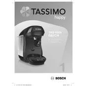 Bosch TASSIMO TAS1001CH Coffee Machine manual cover