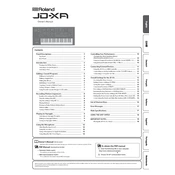 Roland JD-XA manual cover