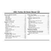 Pontiac G6 2005 manual cover