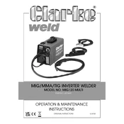 Clarke 6015601 MIG120 Multi Mig MMA Tig Inverter Welder manual cover