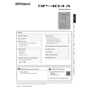 Roland SP-404A manual cover