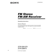 Sony STR-DB870 manual cover