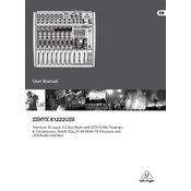 Behringer XENYX X1222USB manual cover