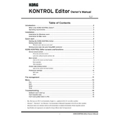 KORG KONTROL Editor manual cover