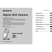 Sony DSC-U60 manual cover