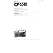 Sony ICF-2010 manual cover