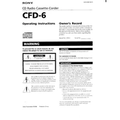 Sony CFD-6 manual cover