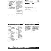 Sony CDX-U606 manual cover