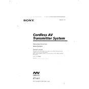 Sony IFT-AV1 manual cover