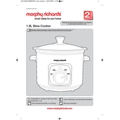 Morphy Richards 460300 1.5L Slow Cooker manual cover