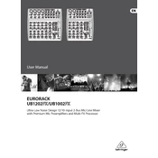 Behringer EURORACK UB1002FX manual cover