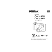 Ricoh Pentax Optio RZ18, RX18 manual cover