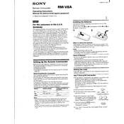 Sony RM-V8A manual cover