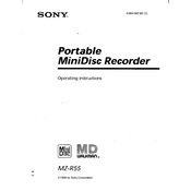 Sony MZ-R55 manual cover