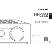 Onkyo HT R993 manual cover