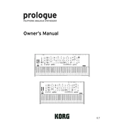 KORG prologue manual cover