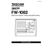 Tascam FW-1082 manual cover