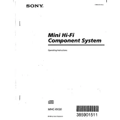 Sony MHC-RX30 manual cover