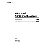 Sony MHC-C7EX manual cover