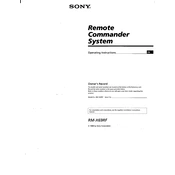 Sony RM-X69RF manual cover