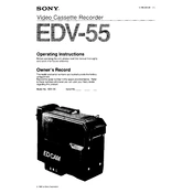 Sony EDV-55 manual cover