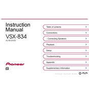 Pioneer VSX-834 manual cover