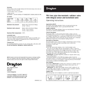 Drayton RT212 RT313 RT414 TRV4 Two Pipe manual cover