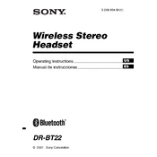 Sony DR-BT22 manual cover