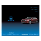 Honda Accord Sedan EX-L 2013 Technology manual cover