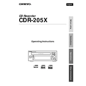 Onkyo CDR 205X manual cover