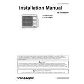 Panasonic CU-2E18SBU manual cover