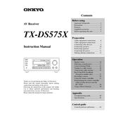 Onkyo TX DS575X manual cover