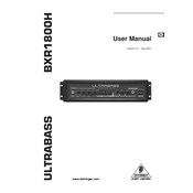 Behringer Ultrabass BXR1800H manual cover