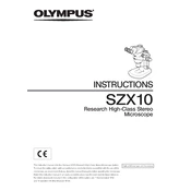 Olympus SZX10 manual cover