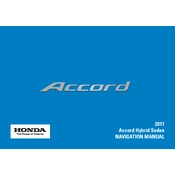 Honda Accord Sedan Hybrid 2017 manual cover