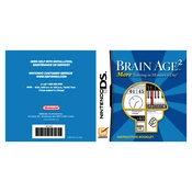 Nintendo Brain Age 2 More Training manual cover