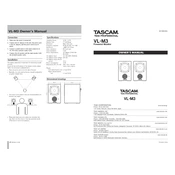 Tascam VL-M3 manual cover