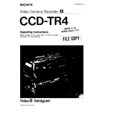 Sony CCD-TR4 manual cover