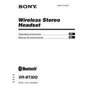 Sony DR-BT30Q manual cover