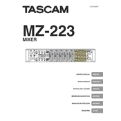 Tascam MZ-223 manual cover