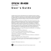 Epson EPL-N1200 manual cover