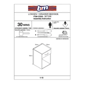 Lokken B&M 1 Drawer Bedside 367398 manual cover