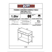 Tromso B&M 2 Drawer Console Table 375927 manual cover