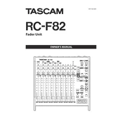 Tascam RC-F82 manual cover