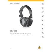 Behringer BDJ 1000 manual cover