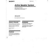 Sony SRS GS70 manual cover